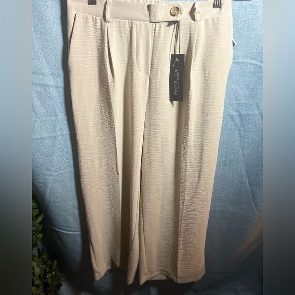 Rachel Zoe New York SZ:M NWT khaki color 23” inseam (wide leg) - Picture 2 of 12